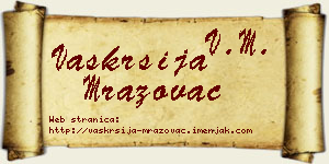 Vaskrsija Mrazovac vizit kartica